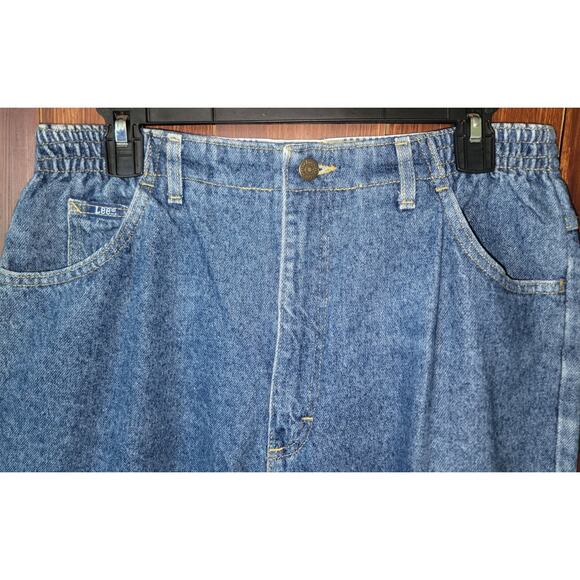 VTG Lee High Rise Mom Jeans Women 12 Long USA Made 90s Pleated Tapered Cotton - Picture 2 of 7